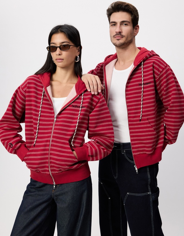 No Problemo - Mini Problemo Stripe Zip Hoodie