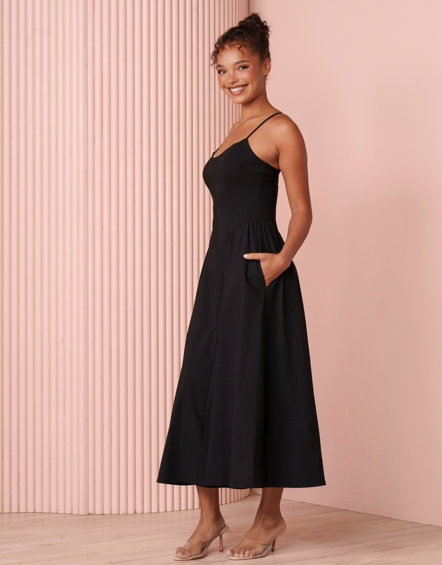 Azzurielle - Udile Sweetheart Midi Dress