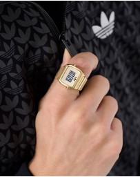 adidas Originals - Digital Two Gold-Tone Expansion Band Ring Watch