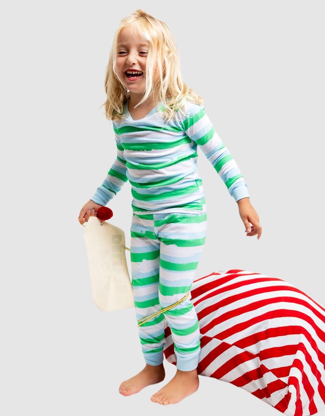 Sant And Abel - Kids Drawbertson Wild Stripes Long PJ Set