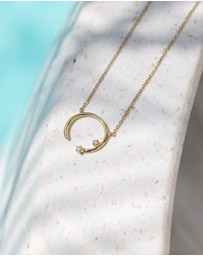 Luna Rae - Solid Gold - Eclipse Diamond Necklace