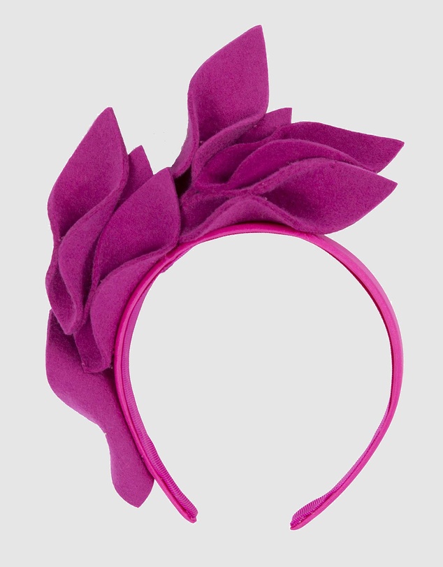 Max Alexander - Felt Fuchsia Winter Racing Fascinator