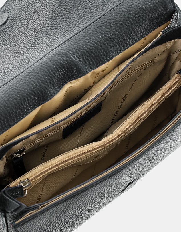 Pierre Cardin - Pierre Cardin Ladies Leather Flap Over Crossbody Bag
