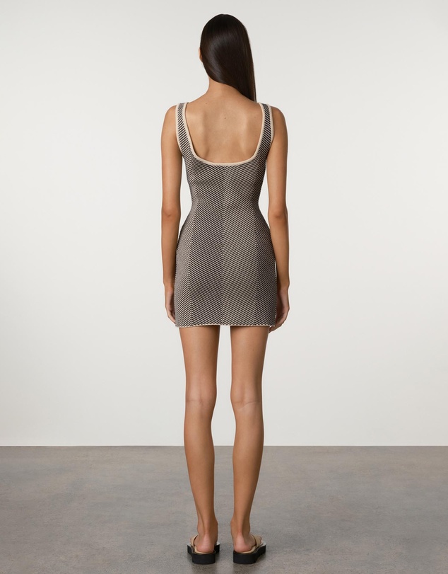Zulu & Zephyr - Herringbone Knit Mini Dress