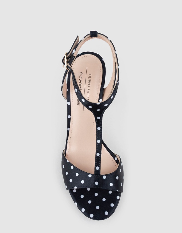 Edward Meller - WEN110 Polkadot T-Bar Platform Sandal