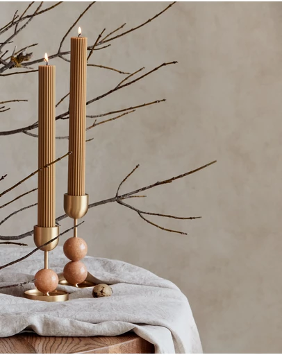 Black Blaze - Column Pillar Candle Duo
