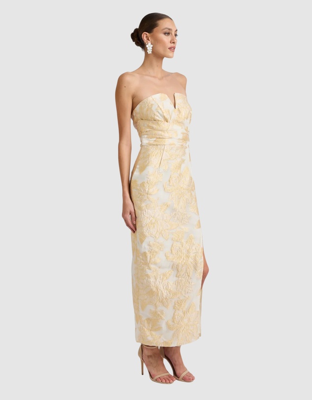 Romance by Honey and Beau - Seanna Bandeau V Neck Midi Dress