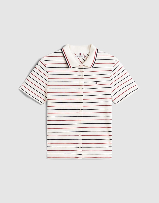 Tommy Hilfiger - Tipping Slim Button Down Short Sleeve Polo