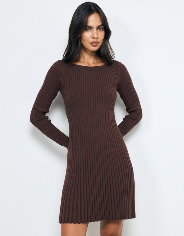 AERE - Leni Organic Cotton Knit Mini Dress
