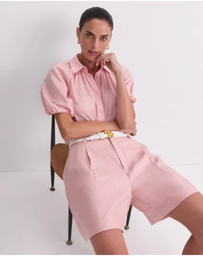 Sportscraft - Jamie Linen Pleat Short