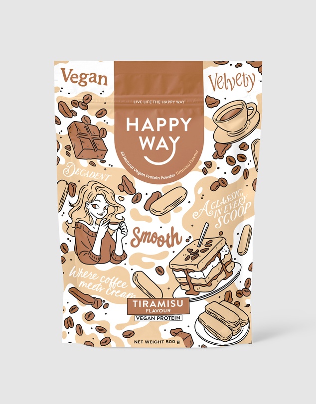 Happy Way - Cinnamon Bun Vegan Protein Powder