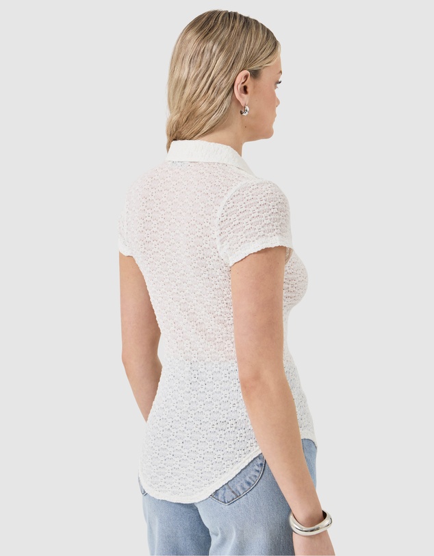 Rolla's - Daisy Lace Short Sleeve Shirt