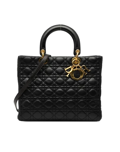 Pre-Loved by Azura Reborn - Pre-Loved Large Lambskin Cannage Lady Dior