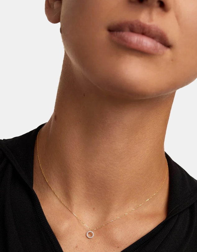 PDPAOLA - Diamonds and Gold Circle Necklace