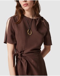 & Other Stories - Knot-Detail Midi Dress