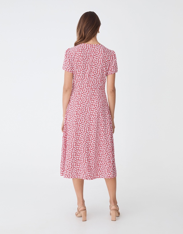 Forcast - Tara Floral Button Midi Dress