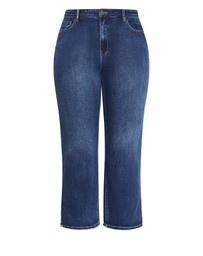 City Chic - Plus size Harley Fit Heidi Ankle Grazer Jean - mid wash