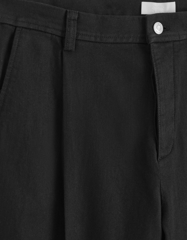 COS - Pleated Relaxed-Fit Wide-Leg Denim Trousers