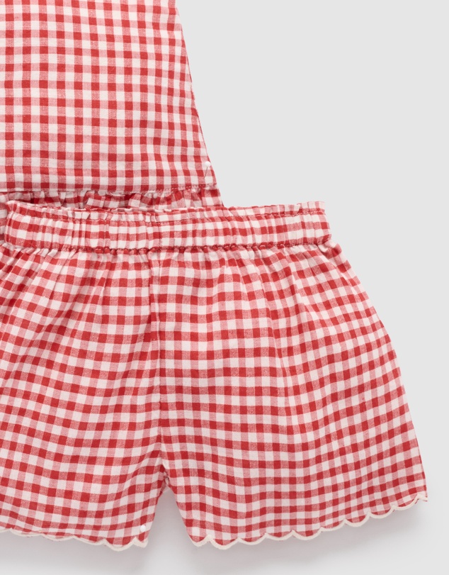 Purebaby - Red Gingham Set -Kids-Babies