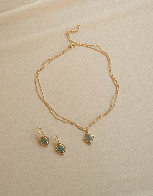 Bianc - Breeze Earrings Milky Aquamarine