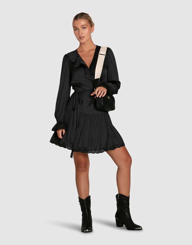 Belle & Bloom - Wild Flower Embroidered Wrap Dress