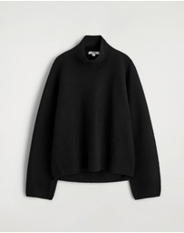 COS - Boiled-Wool Funnel-Neck Jumper