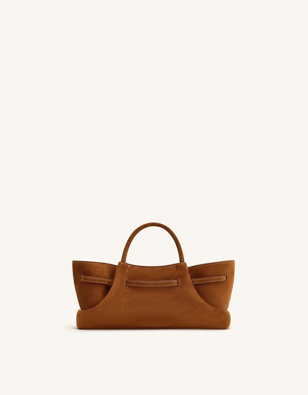 JW PEI - Maeve Dachshund Metal Charm Faux Suede Tote Bag