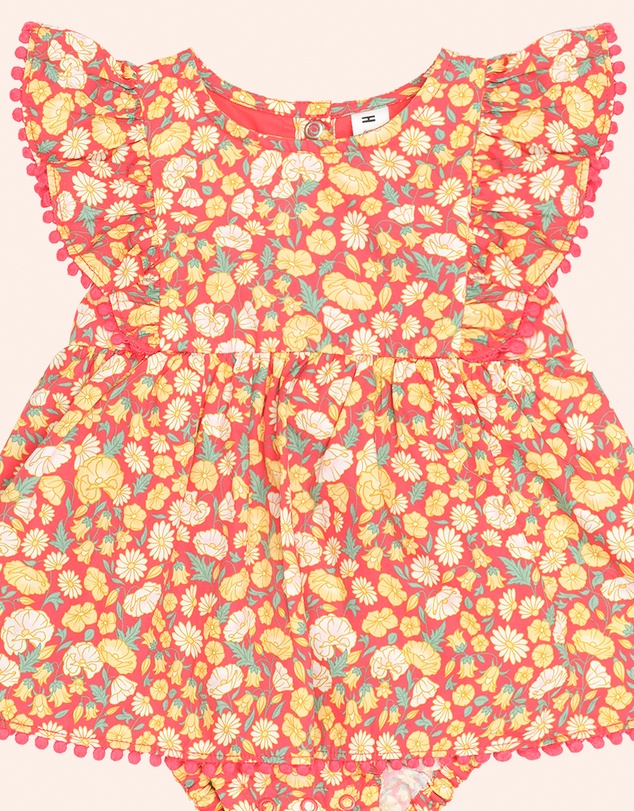 Huxbaby - Nautical Floral Dress With Bloomer