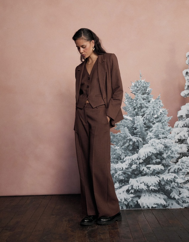 Forcast - Zara Pinstripe Tailored Pants