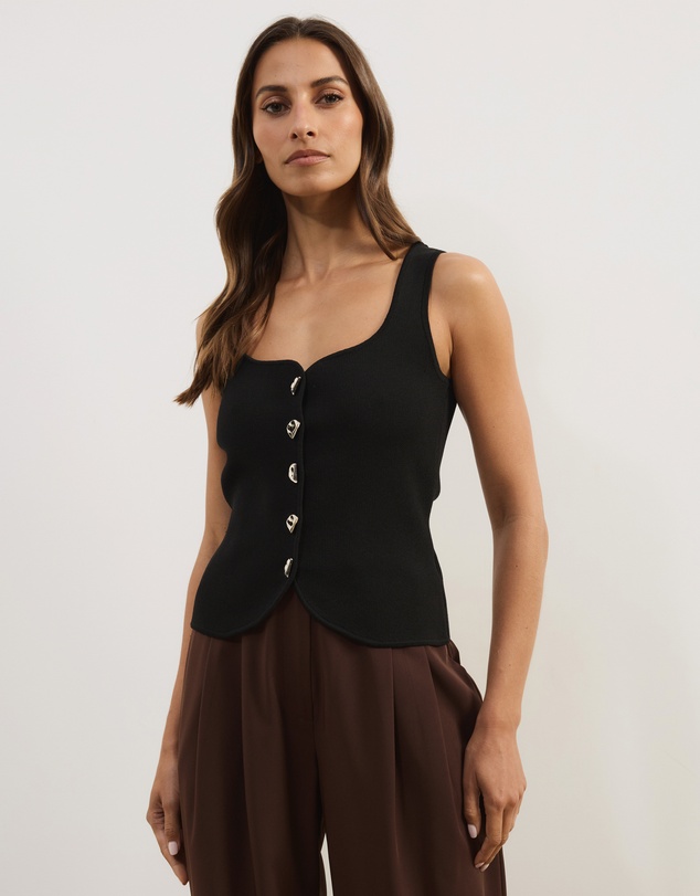 Atmos&Here - Elly Square Neckline Knit Tank
