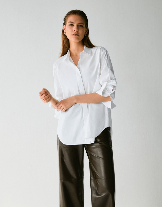 IDA+S - Matilda Oversized Stretch Cotton Blouse