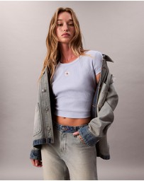 Calvin Klein Jeans - Woven Monogram Logo Slim T-Shirt