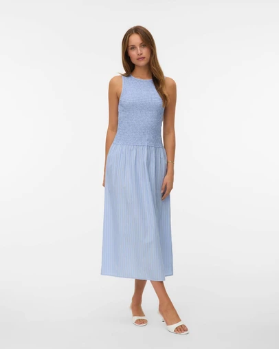 Vero Moda - Leya Stripe Midi Dress