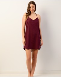 Wanderluxe Sleepwear - Bordeaux Camisole Slip Dress