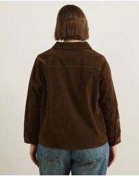 Atmos&Here Curvy - Nell Faux Suede Shacket