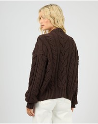 All About Eve - Higgins Cable Knit Brown