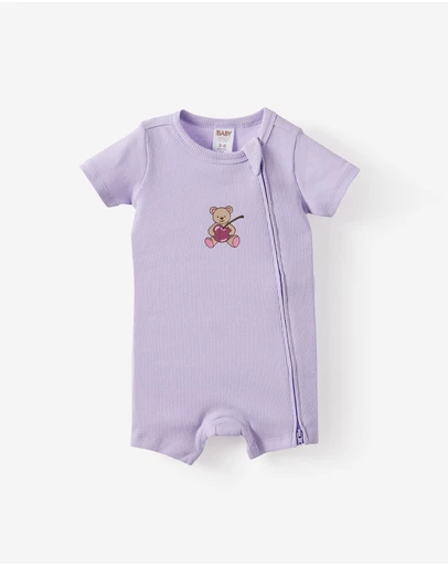 Cotton On Kids - Growie Short Sleeve Zip Romper