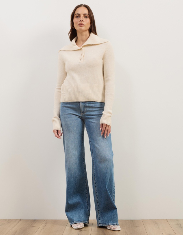 Atmos&Here - Kiera Knit Jumper with Wide Collar