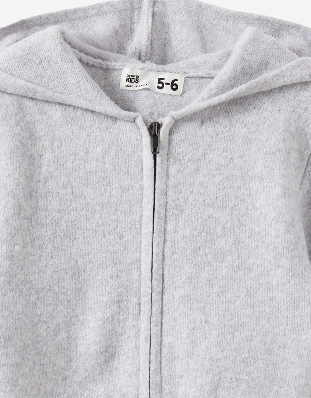 Cotton On Kids - Knitted Zip Through Hoodie