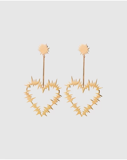 Karen Walker - Electric Heart Drop Earrings