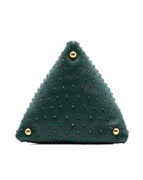 Pre-Loved by Azura Reborn - Pre-Loved Mini Lambskin Crystal Embellished Triangle Handbag