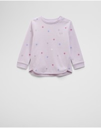 Country Road - Organically Grown Cotton Long Sleeve Sequin Logo T-shirt