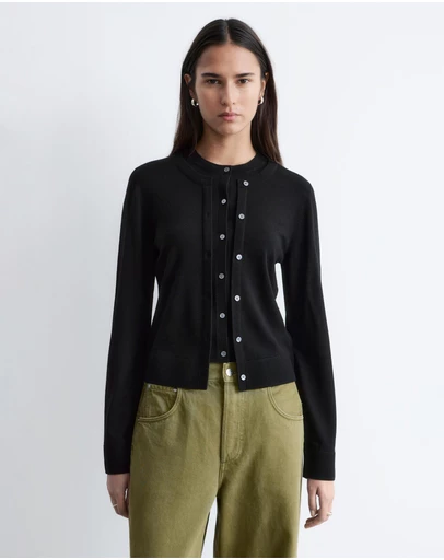 & Other Stories - Double-Layer Merino Wool Cardigan