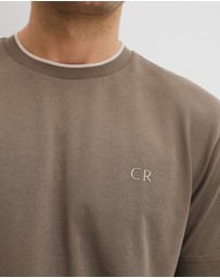Country Road - Australian Cotton Cr Logo Tipped T-shirt