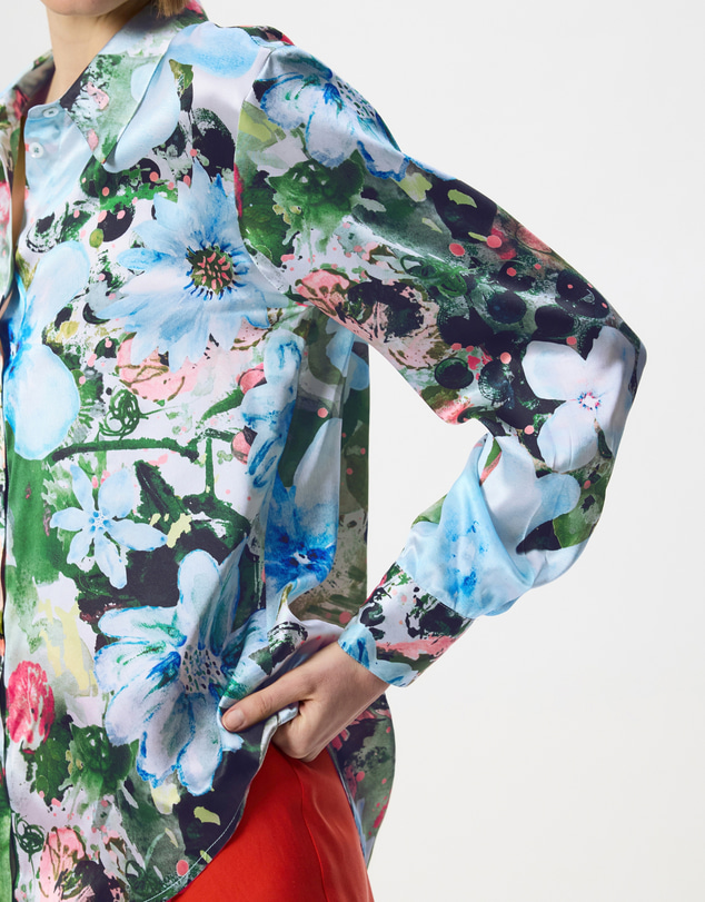 The Social Outfit - Silk Long Sleeve Shirt - Pardis