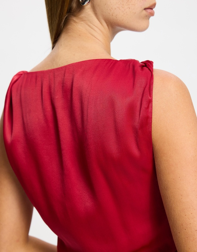 & Other Stories - Twist-Detail Satin Midi Dress