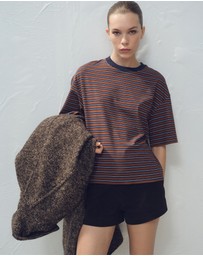 M.N.G - Striped Short-Sleeved T-Shirt