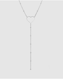 Elli Jewelry - Necklace Y-Chain Heart Balls in 925 Sterling Silver