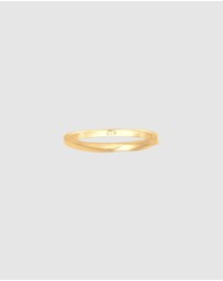 Elli Jewelry - Ring Basic Geo 925 Sterling Silver Gold Plated