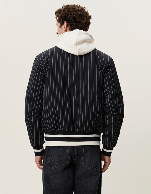 Les Deux - Varsity Tech Pinstriped Jacket